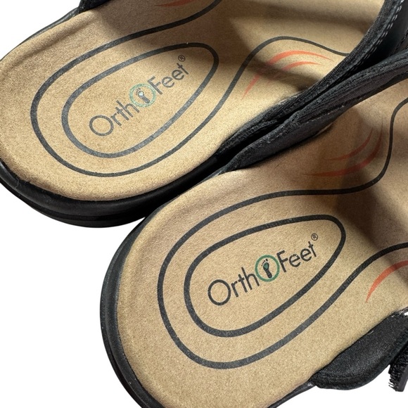 OrthOFeet Eldorado Sandals Flip Flops slides Shoes Size 10 2E (Wide) like new - Picture 10 of 16